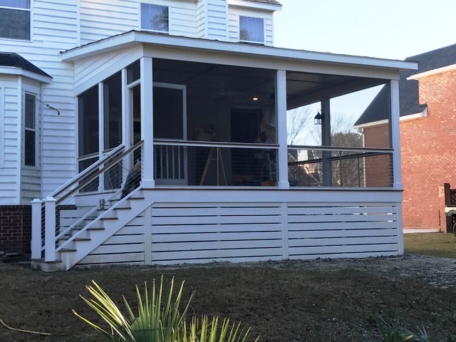 Old Mt. Pleasant screened porch addition built by B. Chaney Improvements of Charleston, SC